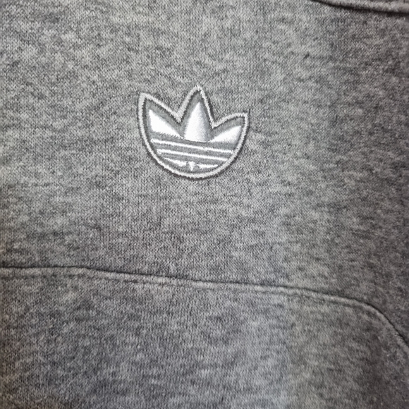 Adidas Originals grey zip through sweater sz large - Picture 4 of 8